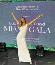 Gisele Bundchen arriving at the Luz Alliance Miami Gala (credit: IG/@gisele)